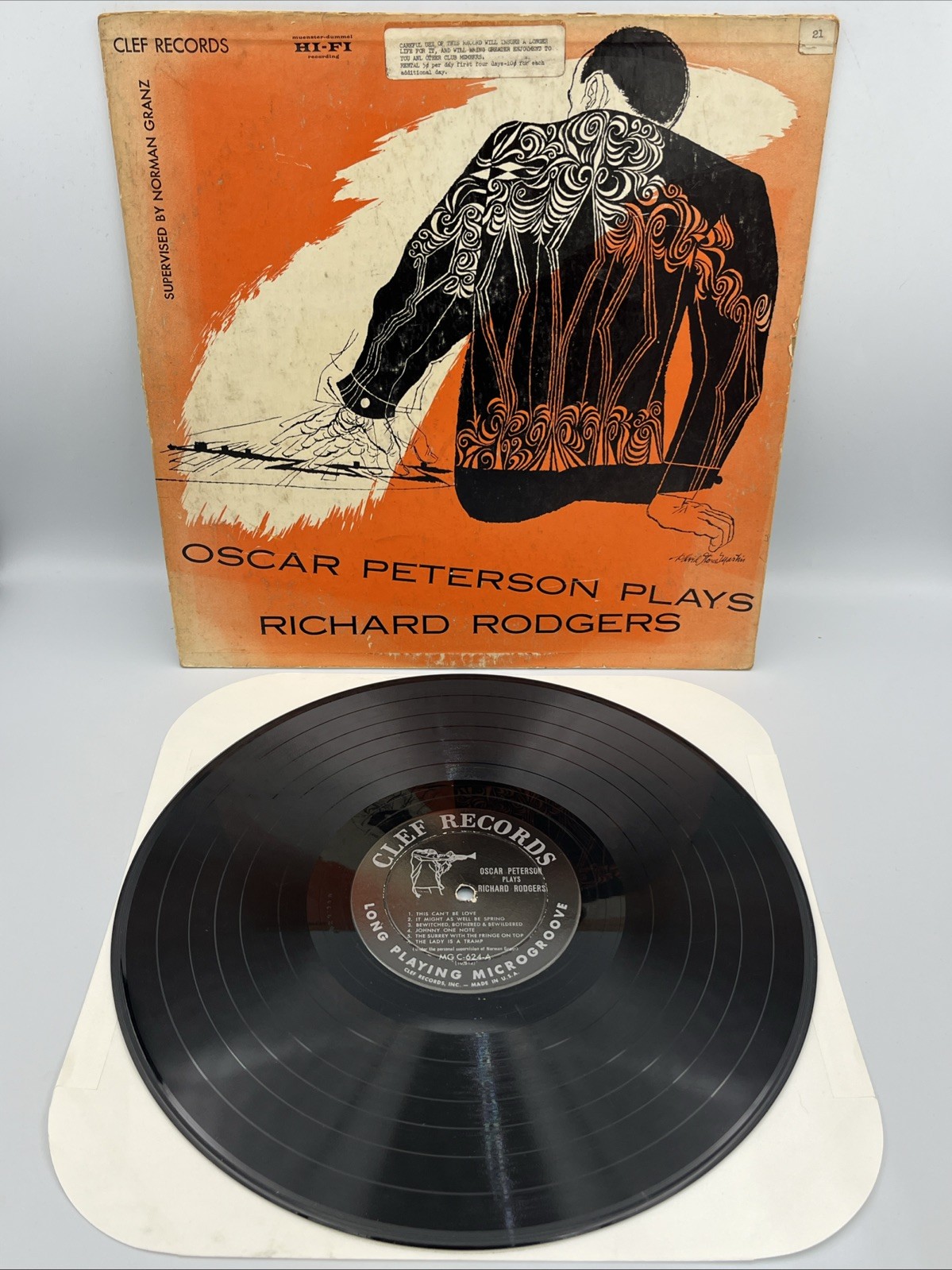 Oscar Peterson Plays Richard Rodgers Clef MGC-624 LP Original Pressing