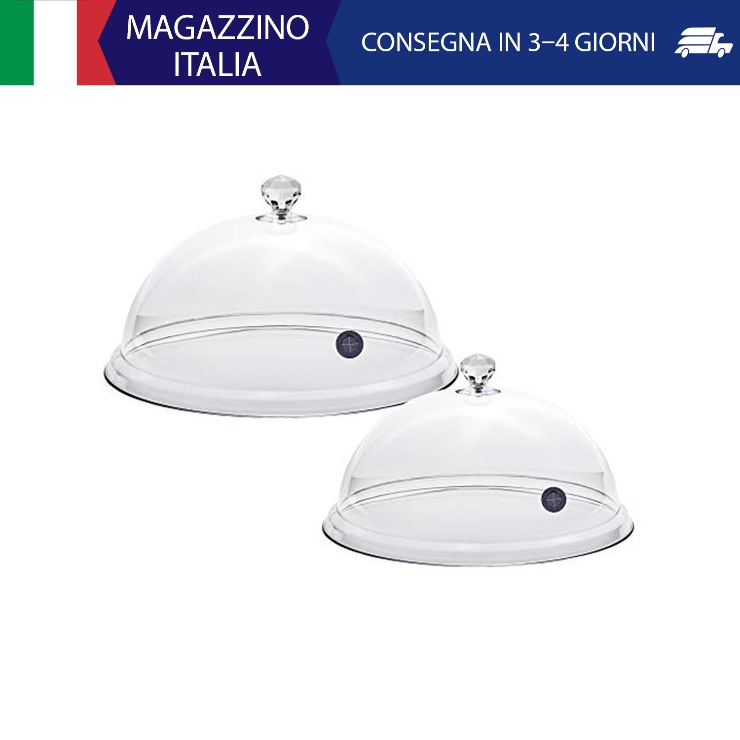 Cupole trasparenti per Pistola Affumicatrice a freddo da Cucina - 2 Campane diam