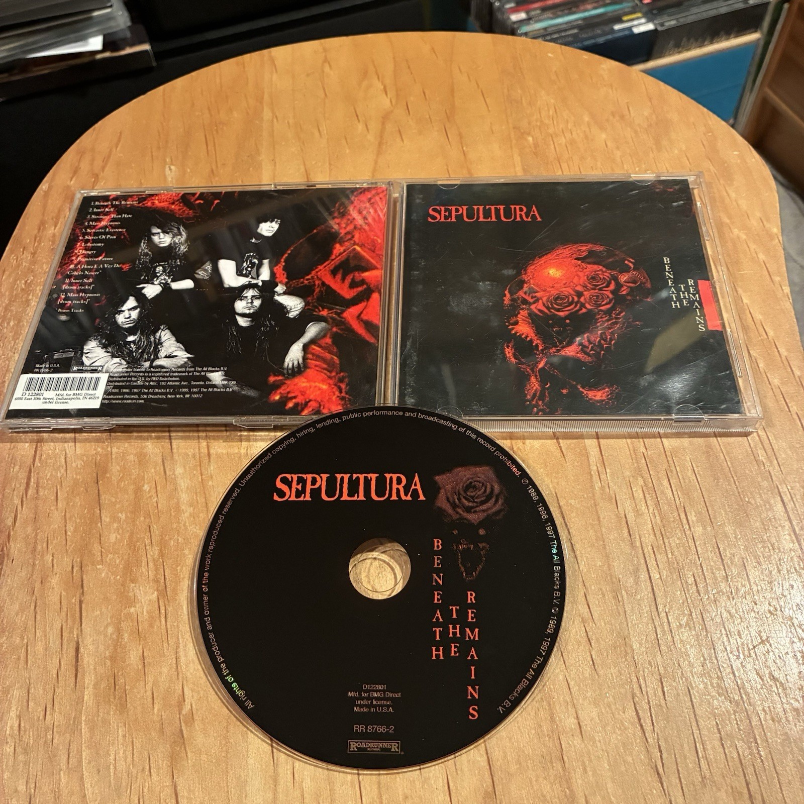 Sepultura - Beneath The Remains +3 CD 1997 US Gold remaster BMG metallica slayer