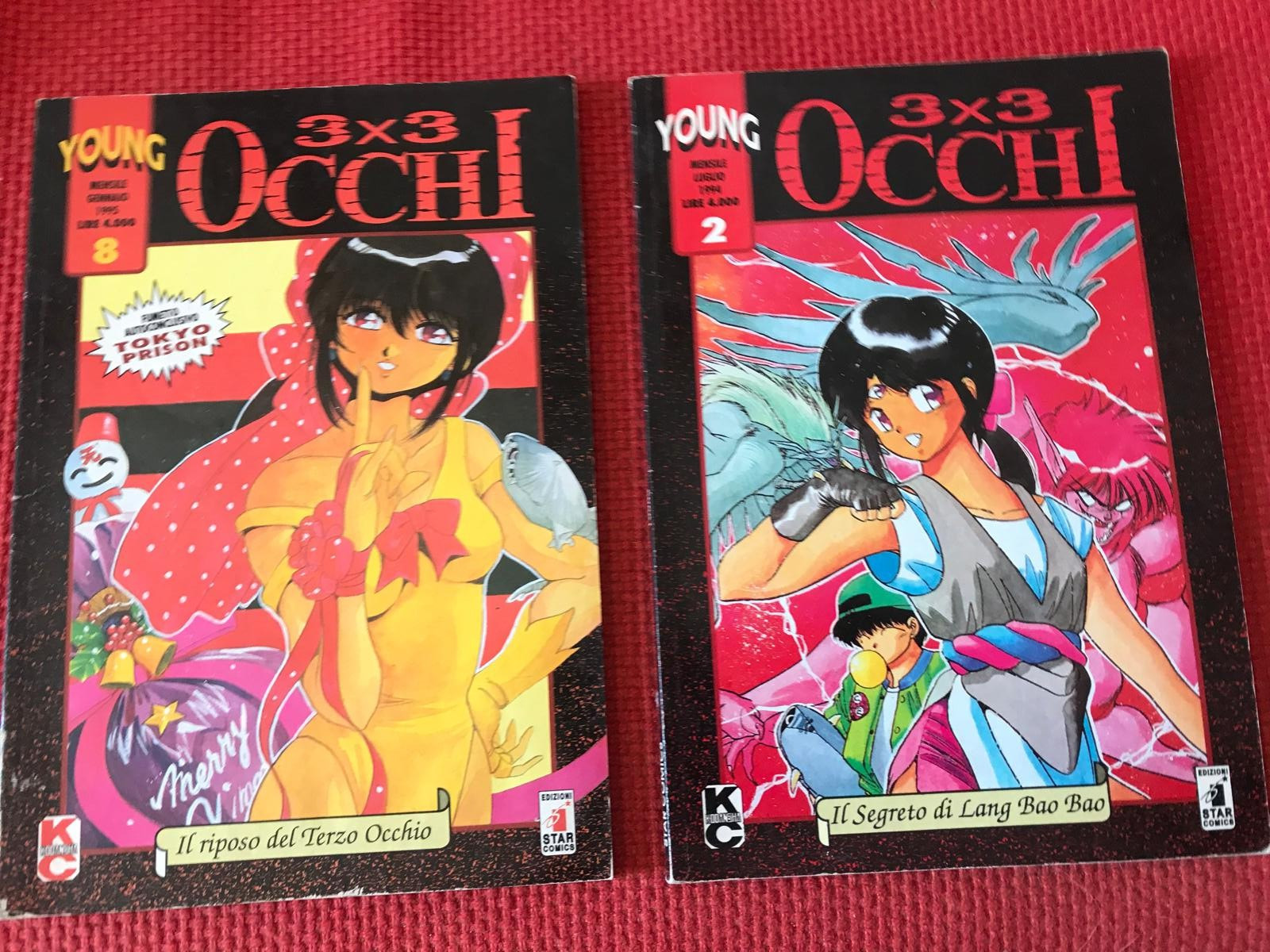 3x3 Occhi 1994 Star comics Young n. 2 e n. 8 fumetto manga