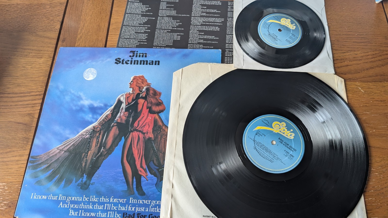 Jim Steinman Bad For Good Album LP + 7 Inch Ep Vgc+ Play Tested Vinyl Epic 1979
