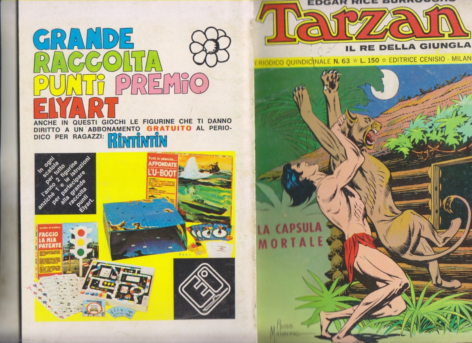 TARZAN N. 63 ed. Cenisio Febbraio 1973