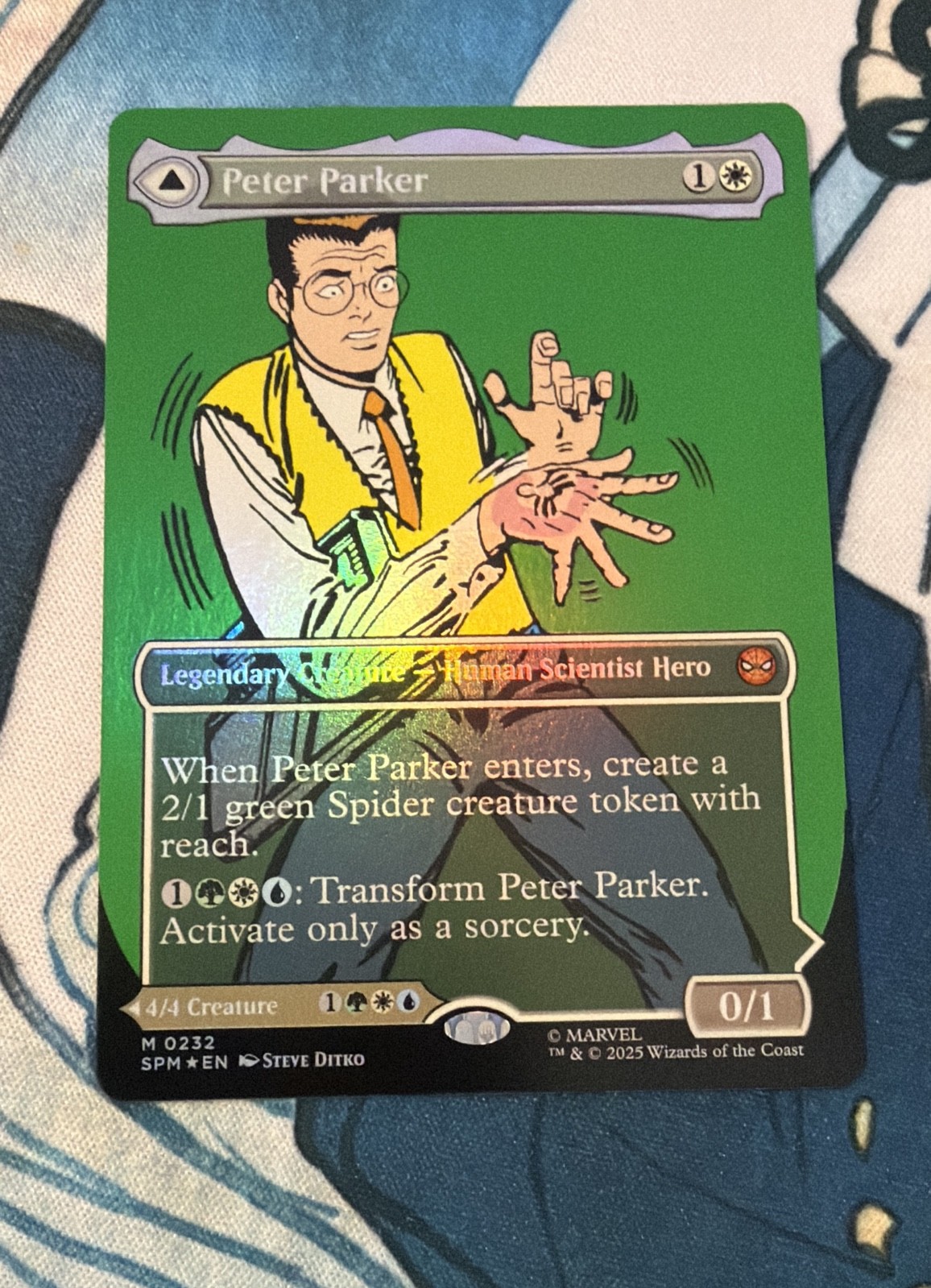 Peter Parker (0232) (Borderless) Marvel's Spider-Man Foil MTG