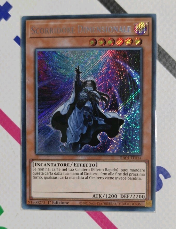 SCORRIDORE DIMENSIONALE Rara Segreta RA01-IT014 YU-GI-OH mint