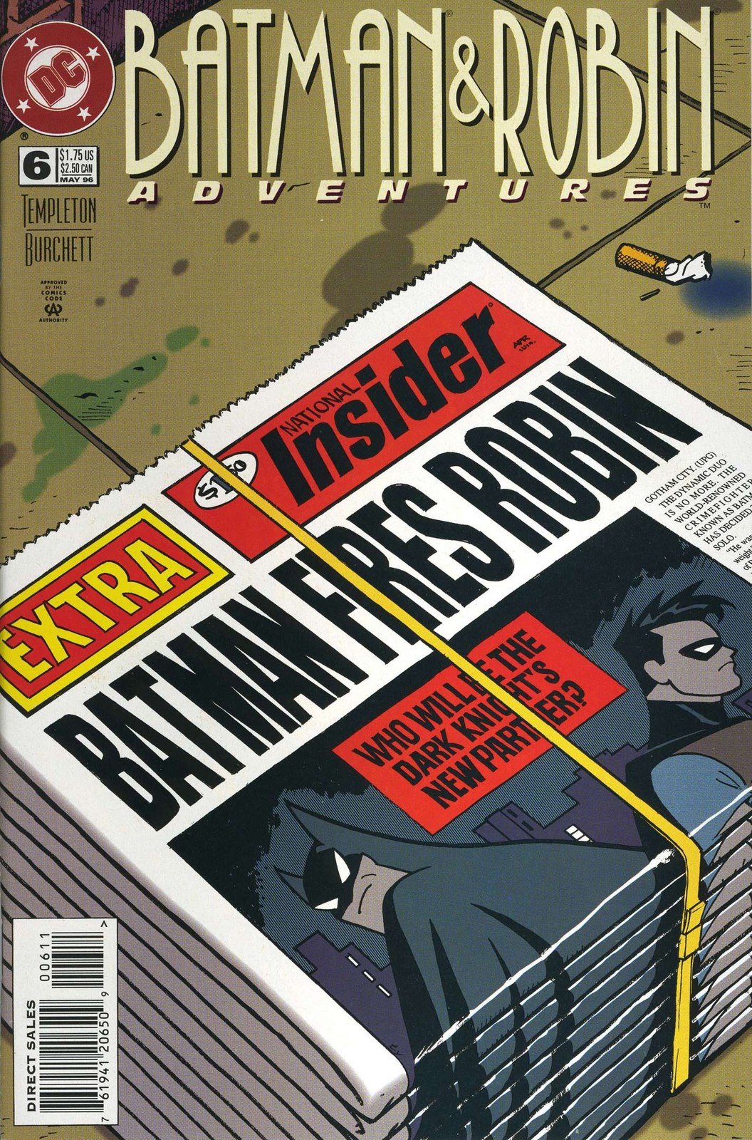 Batman and Robin Adventures, The #6 FN; DC | Newspaper - w/Bag+Board