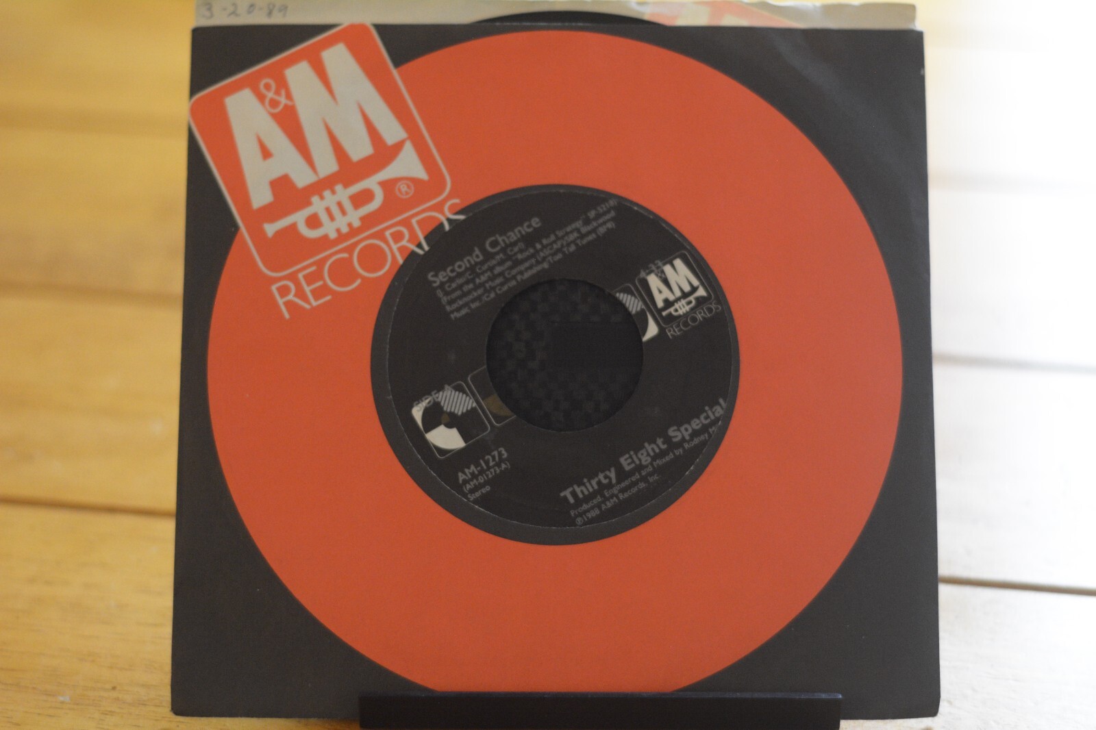 THIRTY EIGHT SPECIAL "COMIN DOWN TONIGHT" 45RPM 7" VG+ CLEAN RECORD A&M [A6-210]