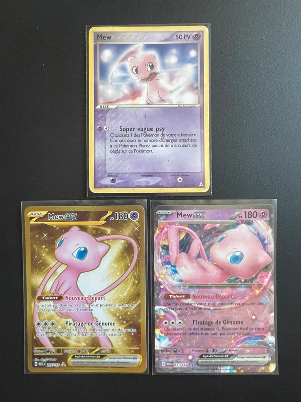 Lot de 3 Cartes Mew
