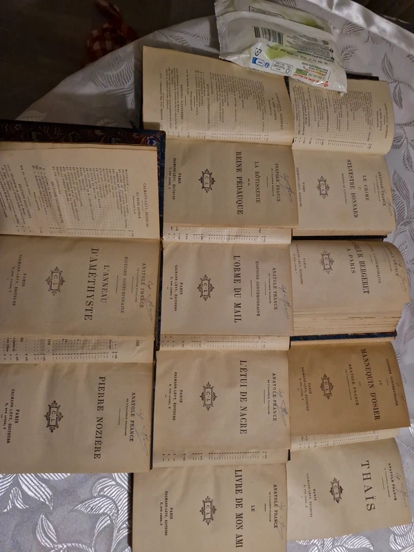 Lot anatole france reliés cuir 1916 calmann-lévy