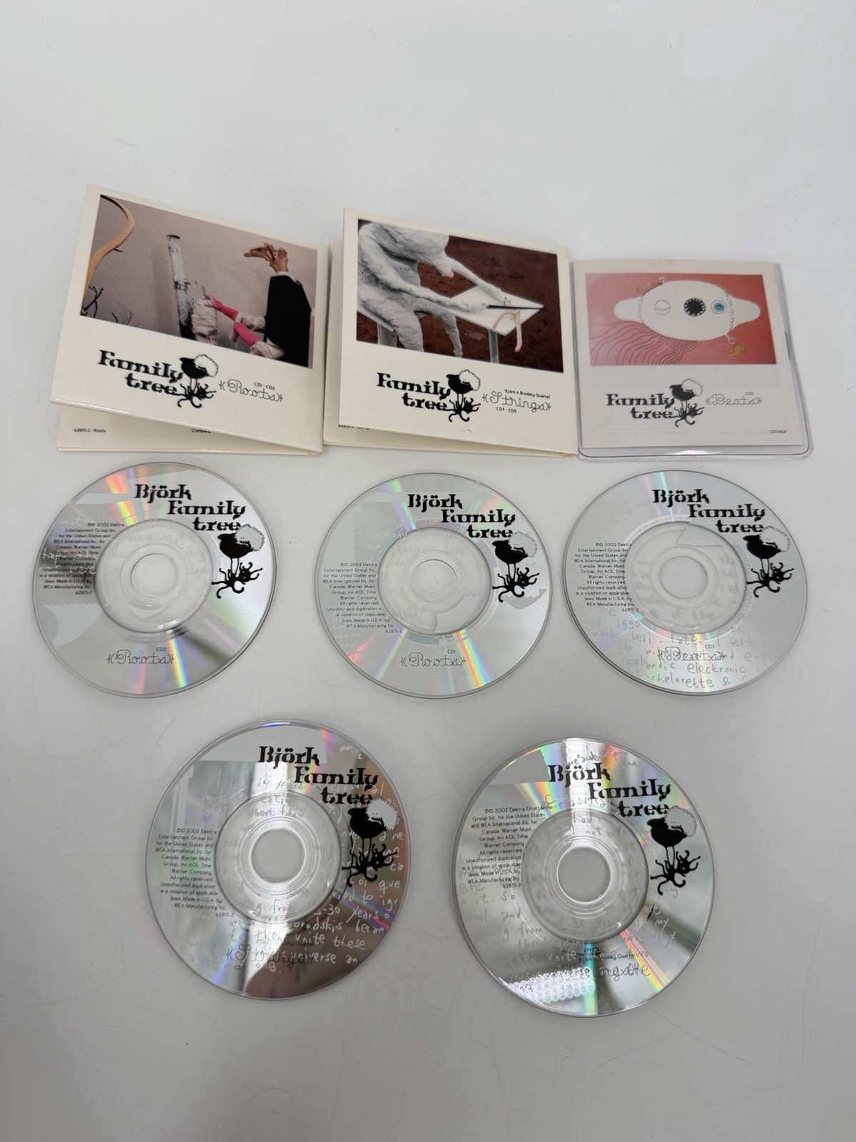 Bjork - Family Tree (CD Set 5 mini 3" CDs, 2002) Greatest Hits