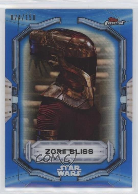 2022 Topps Finest Star Wars Blue Refractor 24/150 Zorii Bliss #100 1u6