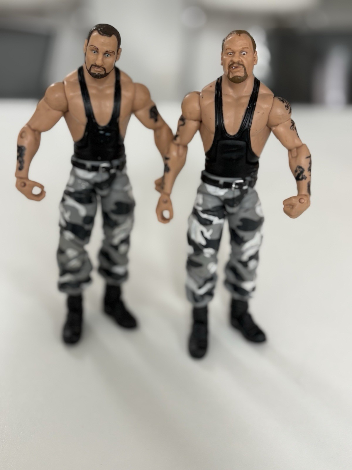 Mattel 2010 WWE Elite Legends Series 2-Pack BUSHWACKERS Figurine WWF Sciolte
