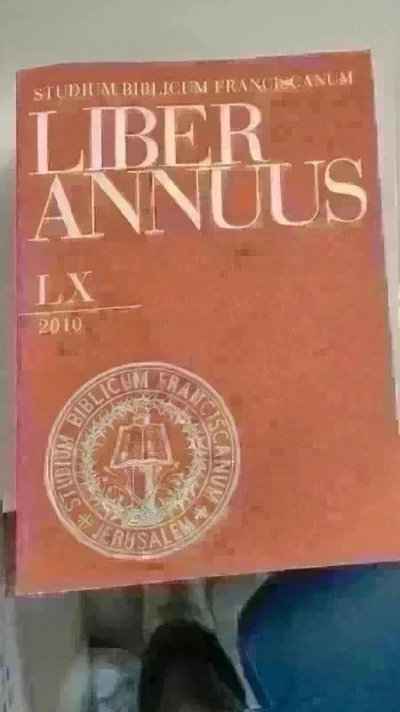 Liber Annus Lx 2010 Studium Biblicum Francescanum