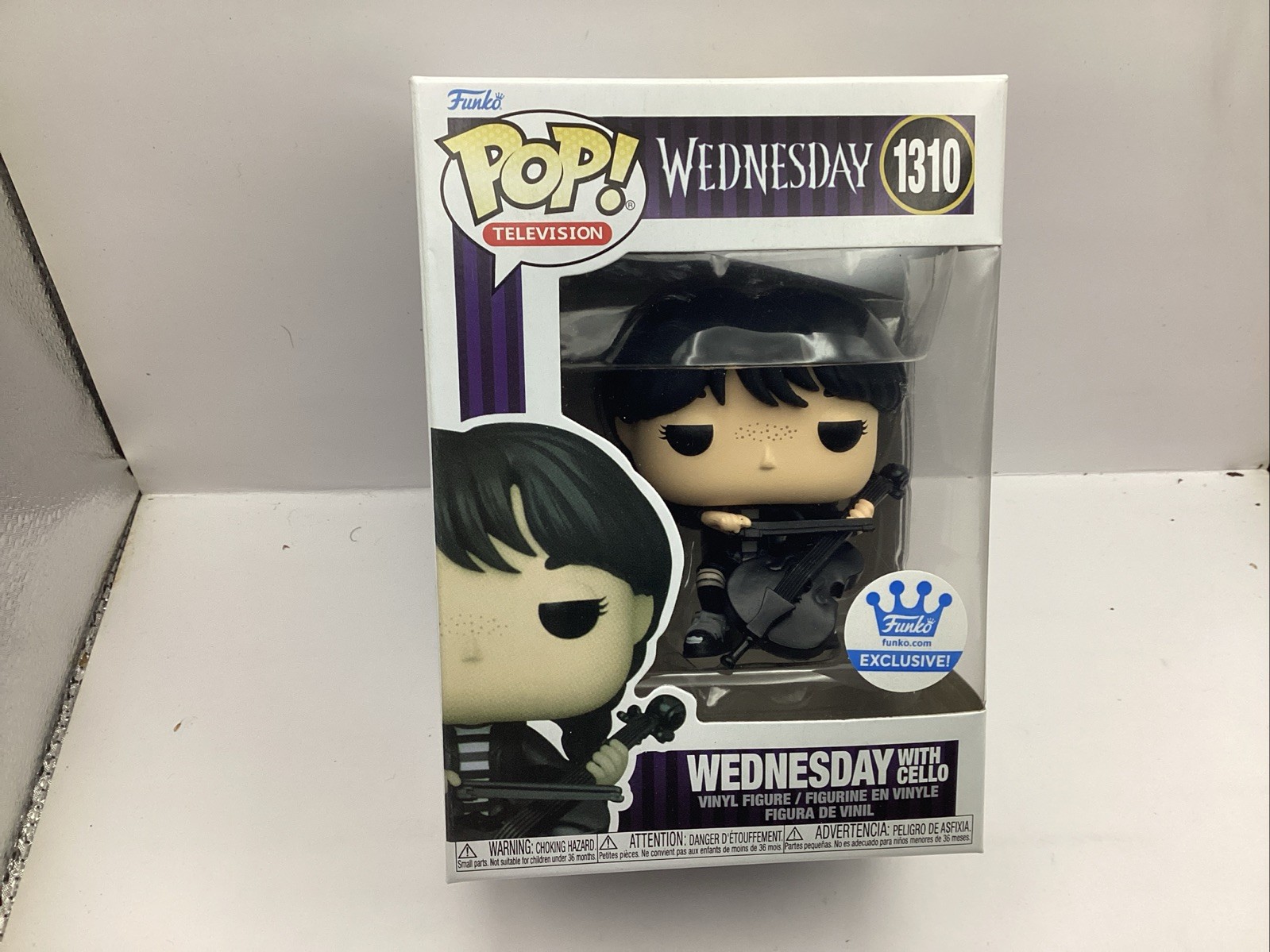 Funko Pop Wednesday #1310 Wednesday With Cello Figura De Vinil Nuovo Exclusive