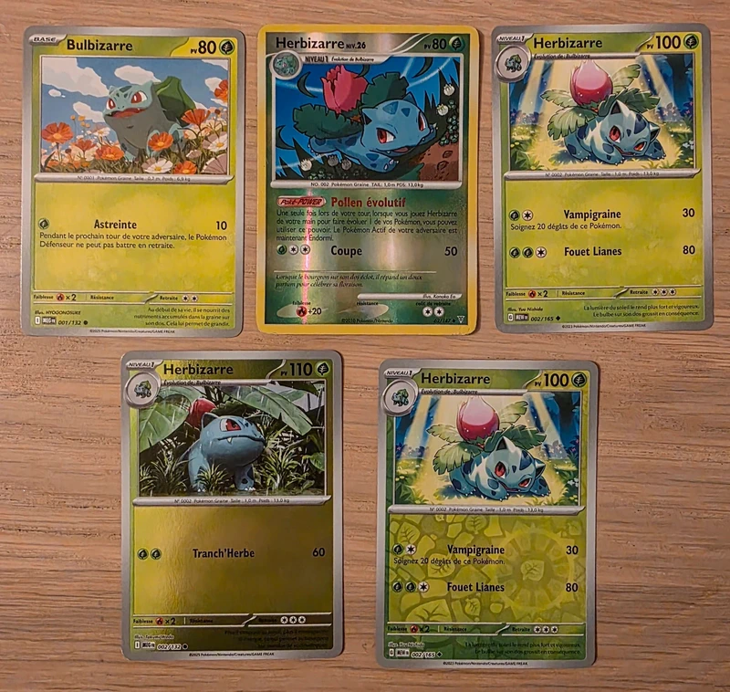 Lot cartes pokémon Herbizarre
