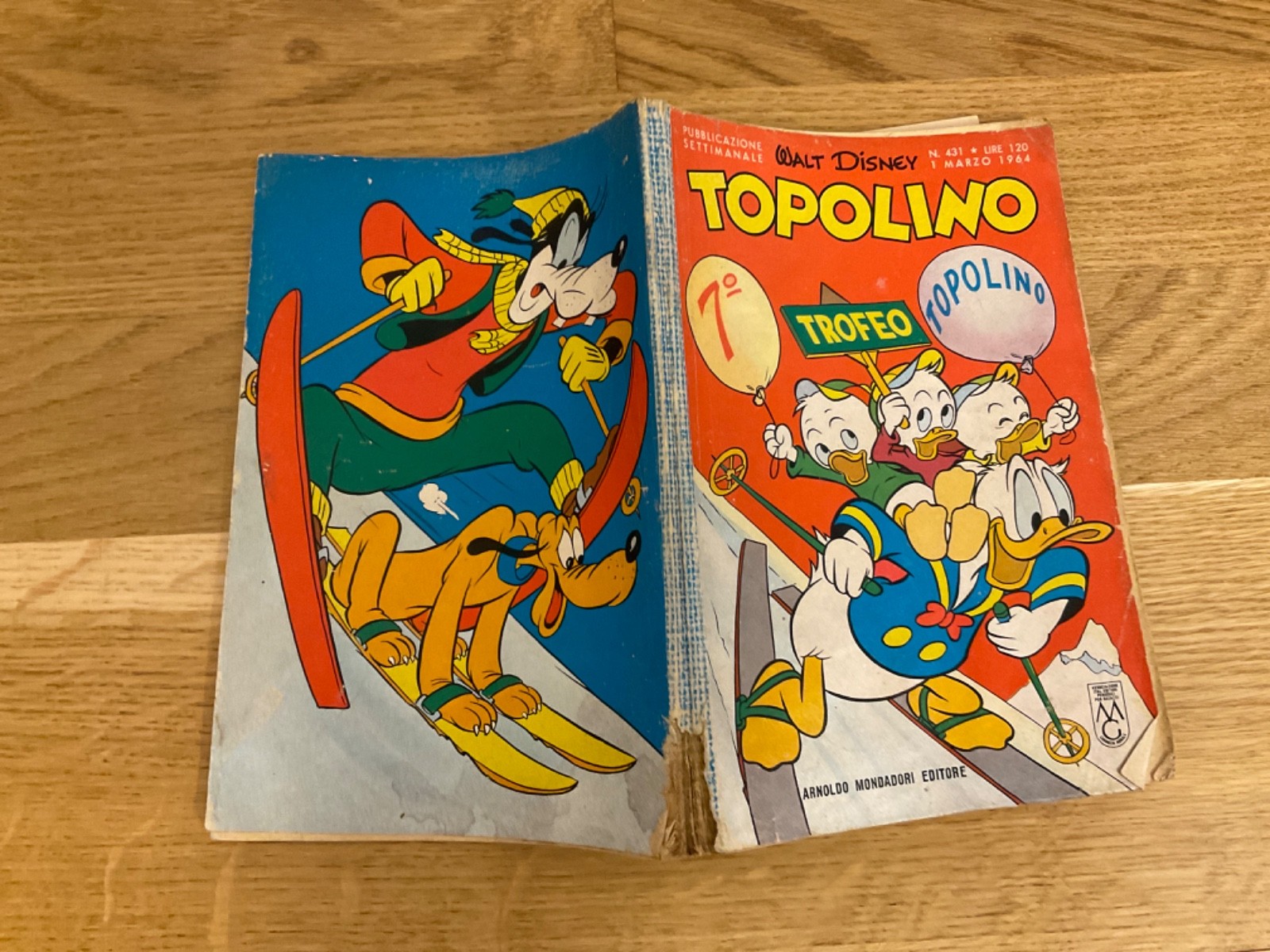 TOPOLINO LIBRETTO N.431 MONDADORI DISNEY 1964  SI BOLLINO,
