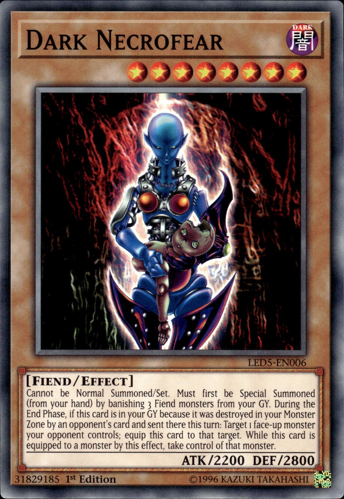 Dark Necrofear - 1st Edition LED5-EN006 - NM - YuGiOh