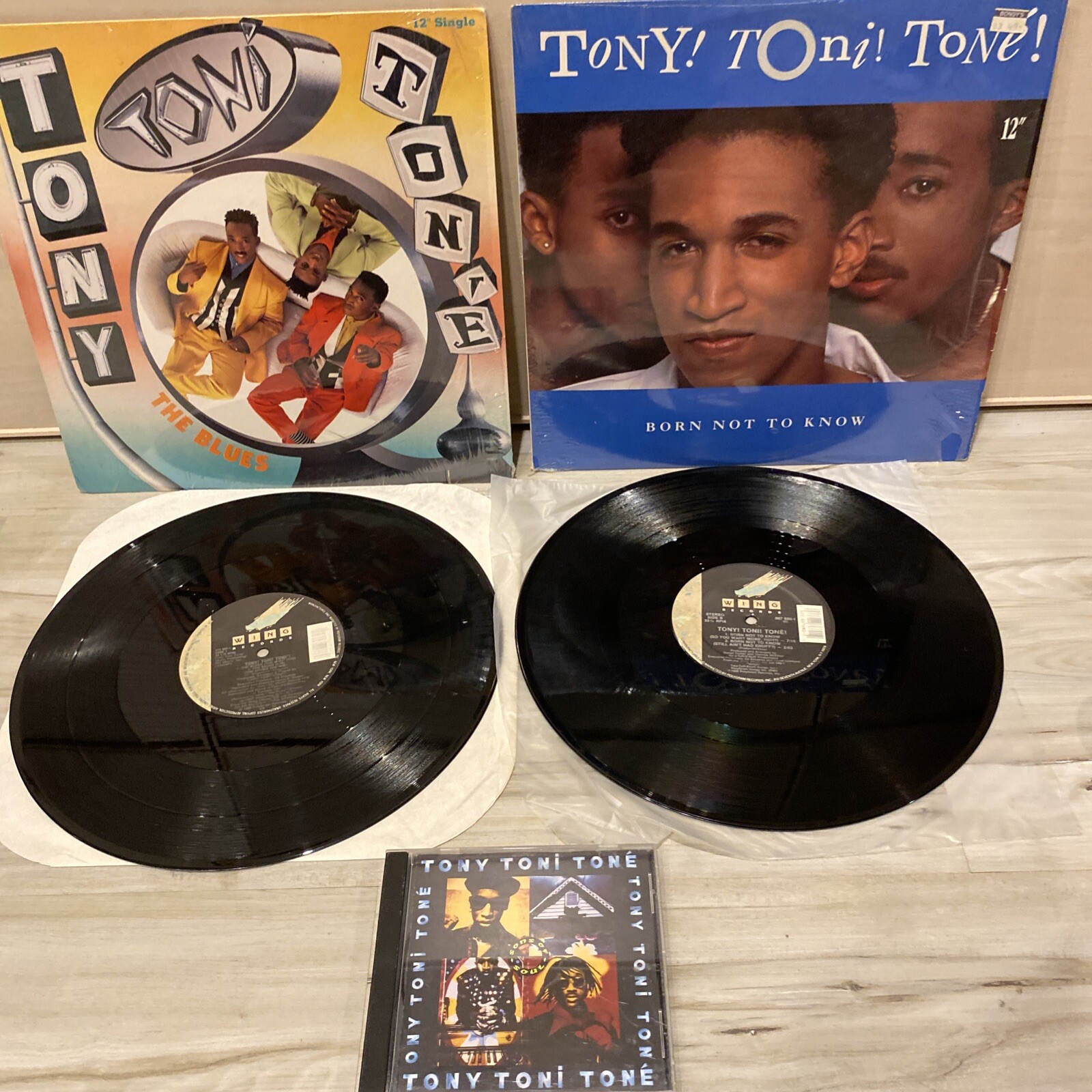 TONY TONI TONE  CD & VINYL LOT - THE BLUES BORN NOT TO KNOW SONS OF SOUL
