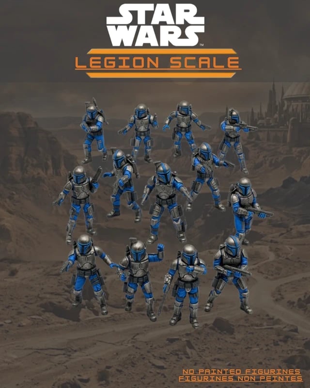 Armée mandalorienne homme star wars legion scale