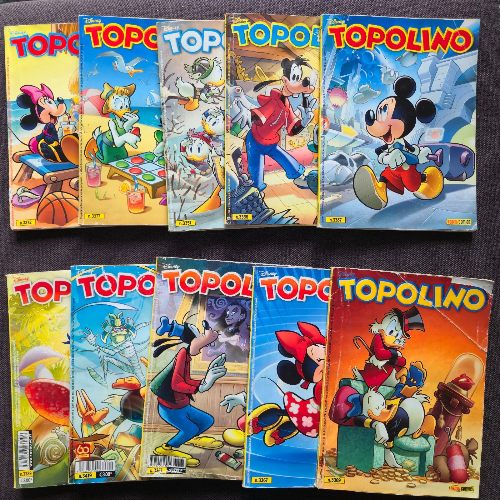 Lotto 10 albi Topolino Disney da lettura