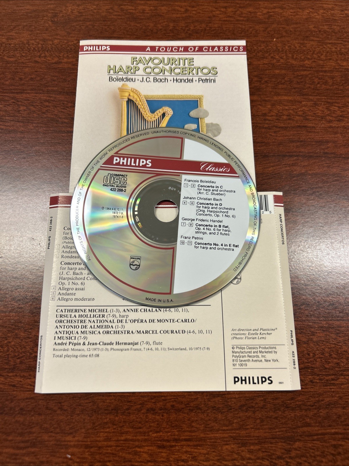 Favourite Harp Concertos CD & Inlay Only No Case Digitally Remastered Classical