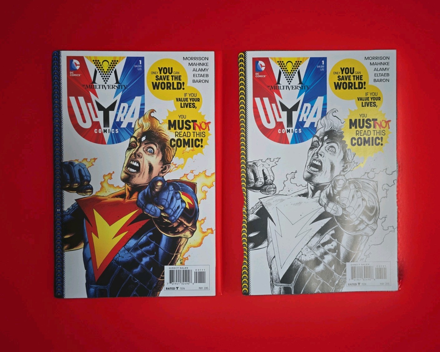 DC MULTIVERSITY ULTRA COMICS #1A + #1B RARE 1:10 SKETCH VARIANT DC COMICS NM LOT