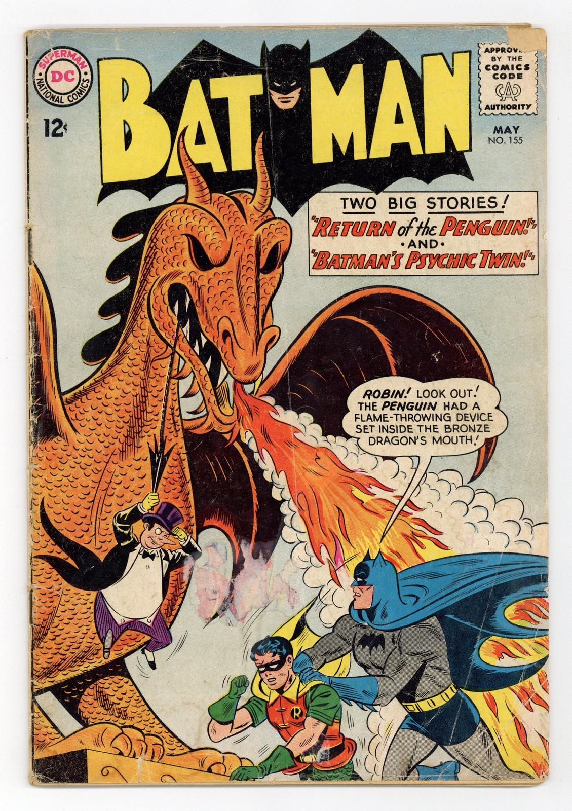 Batman #155 GD- 1.8 1963 1st Silver Age app. Penguin