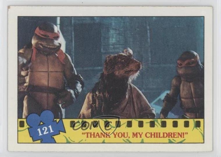 Topps Teenage Mutant Ninja Turtles 1990 film Grazie ai miei figli! #121 2p4