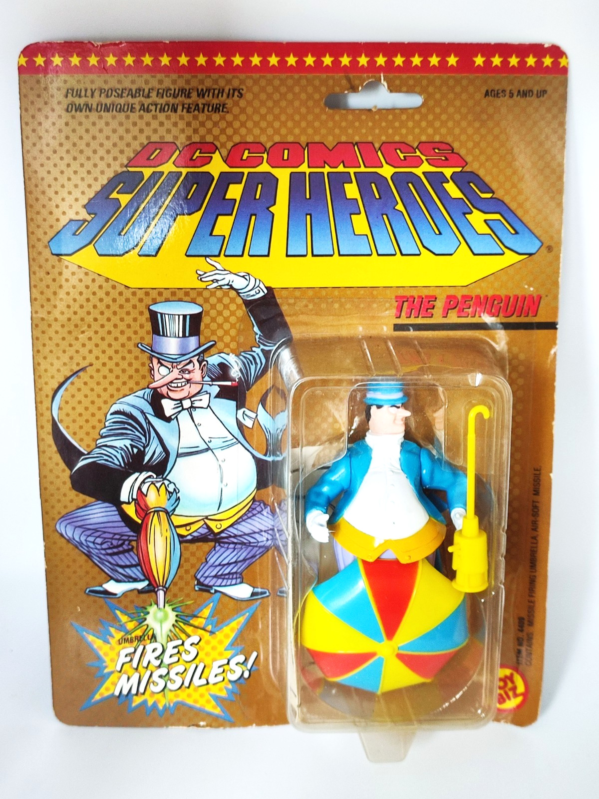 ACTION FIGURE TOYBIZ 1989 - DC COMICS SUPER HEROES - IL PINGUINO -SIGILLATO IN FABBRICA