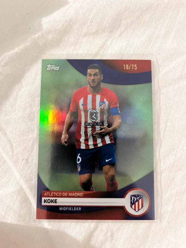 Carte foot topps koke atletico madrid 18/75