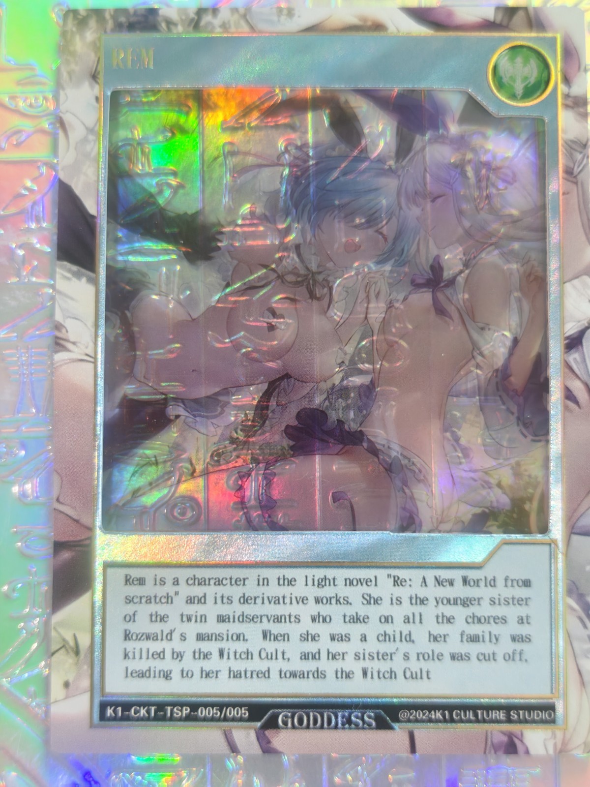 Card Re:Zero Élisabeth Emilia Rem Ram Goddess Story Waifu 