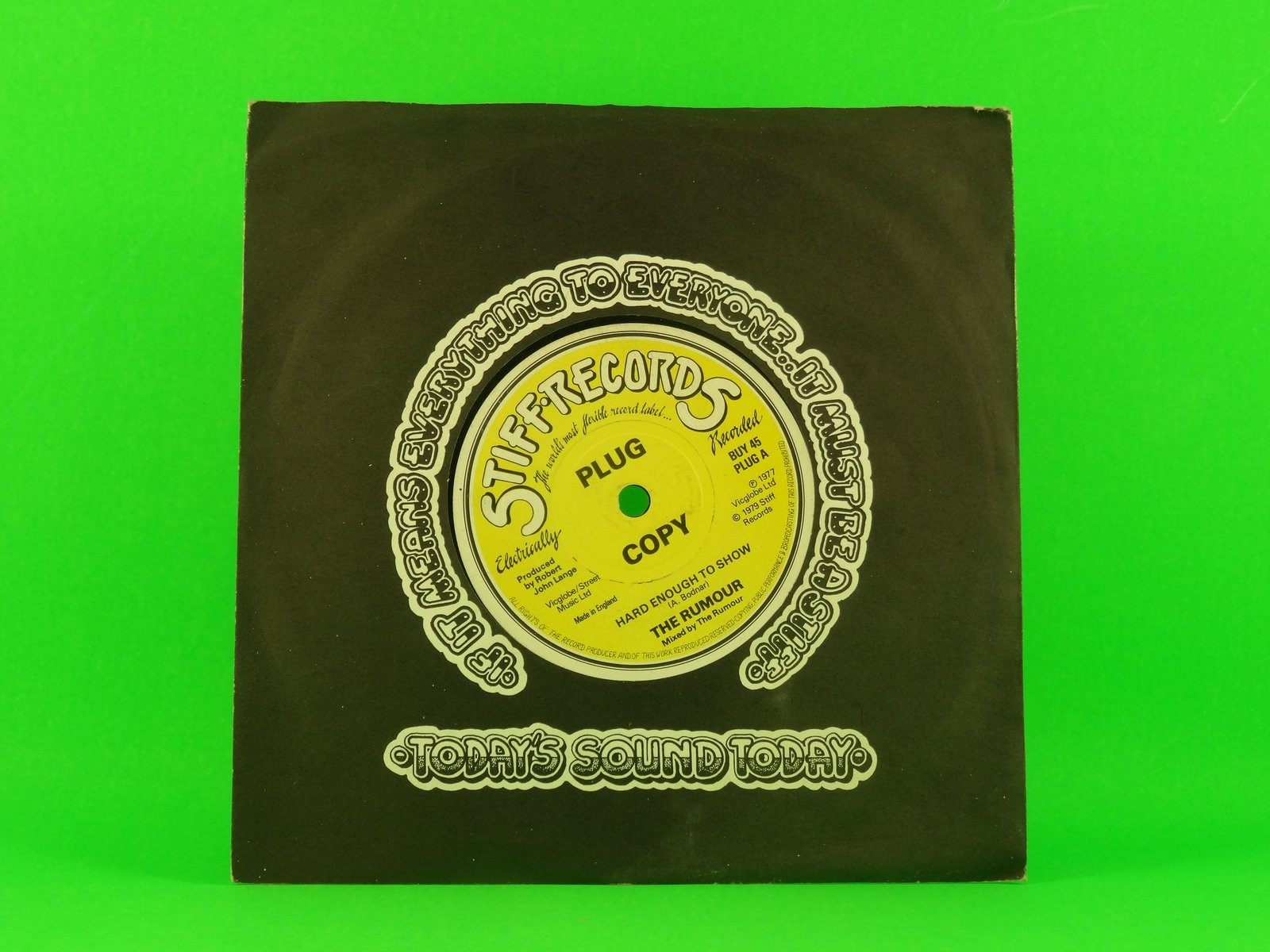 THE RUMOUR HARD ENOUGH TO SHOW (139) 2 Track 7" Single plus Company Sleeve STIFF