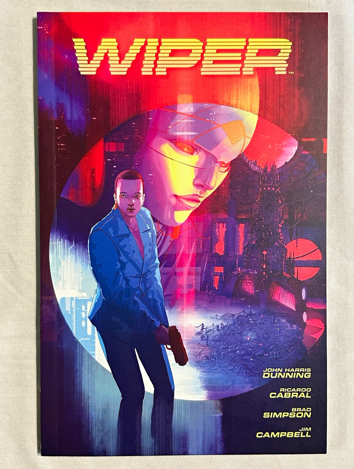 Dark Horse Viper Graphic Novel TPB Signed & Doodled Dunning Cabral Art Postcard