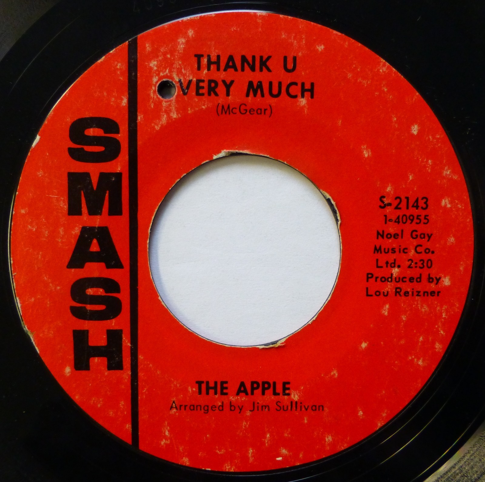 The Apple 45 Thank U Very Much/Your Heart... Smash 7" 45 RPM Singolo