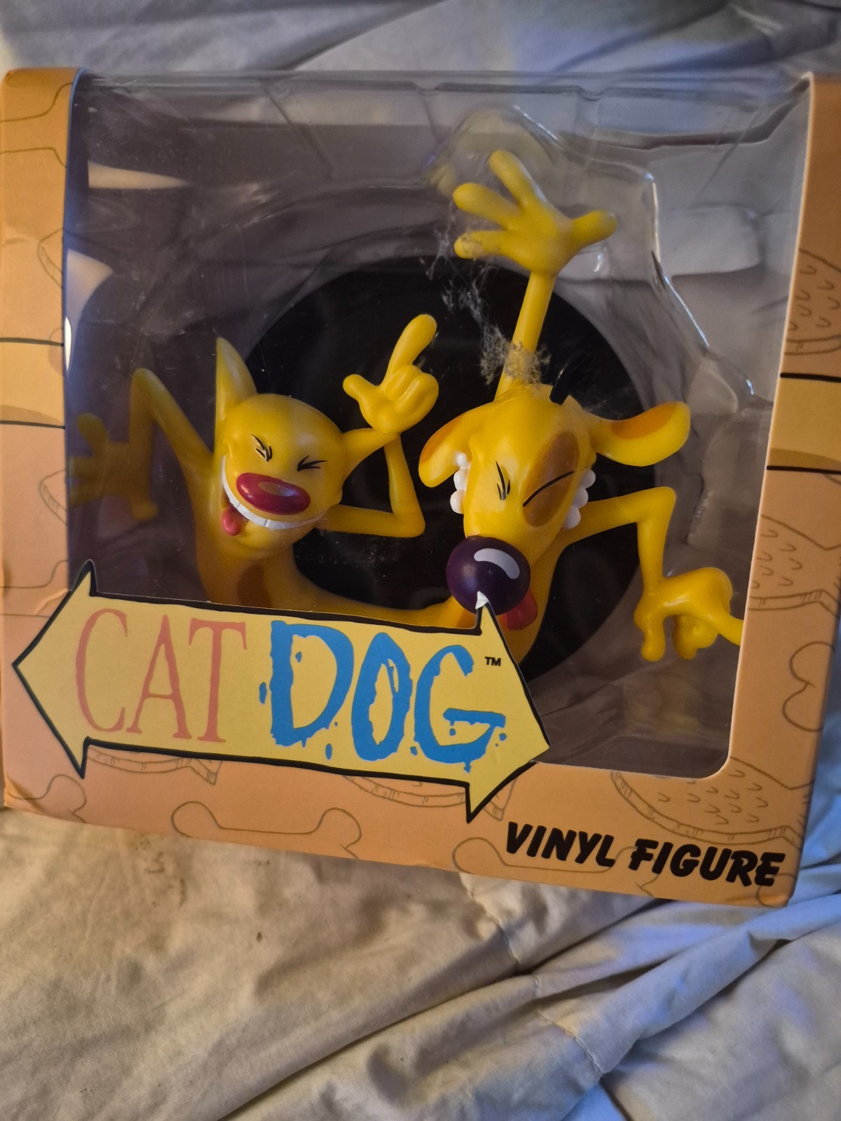 Vintage 1999 Viacom gatto cane Nickelodeon vinile figure giocattolo anni 90 NICK BOX ESCLUSIVO