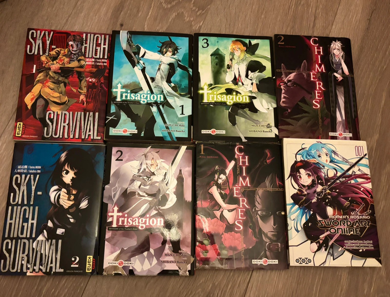 lot de 8 mangas