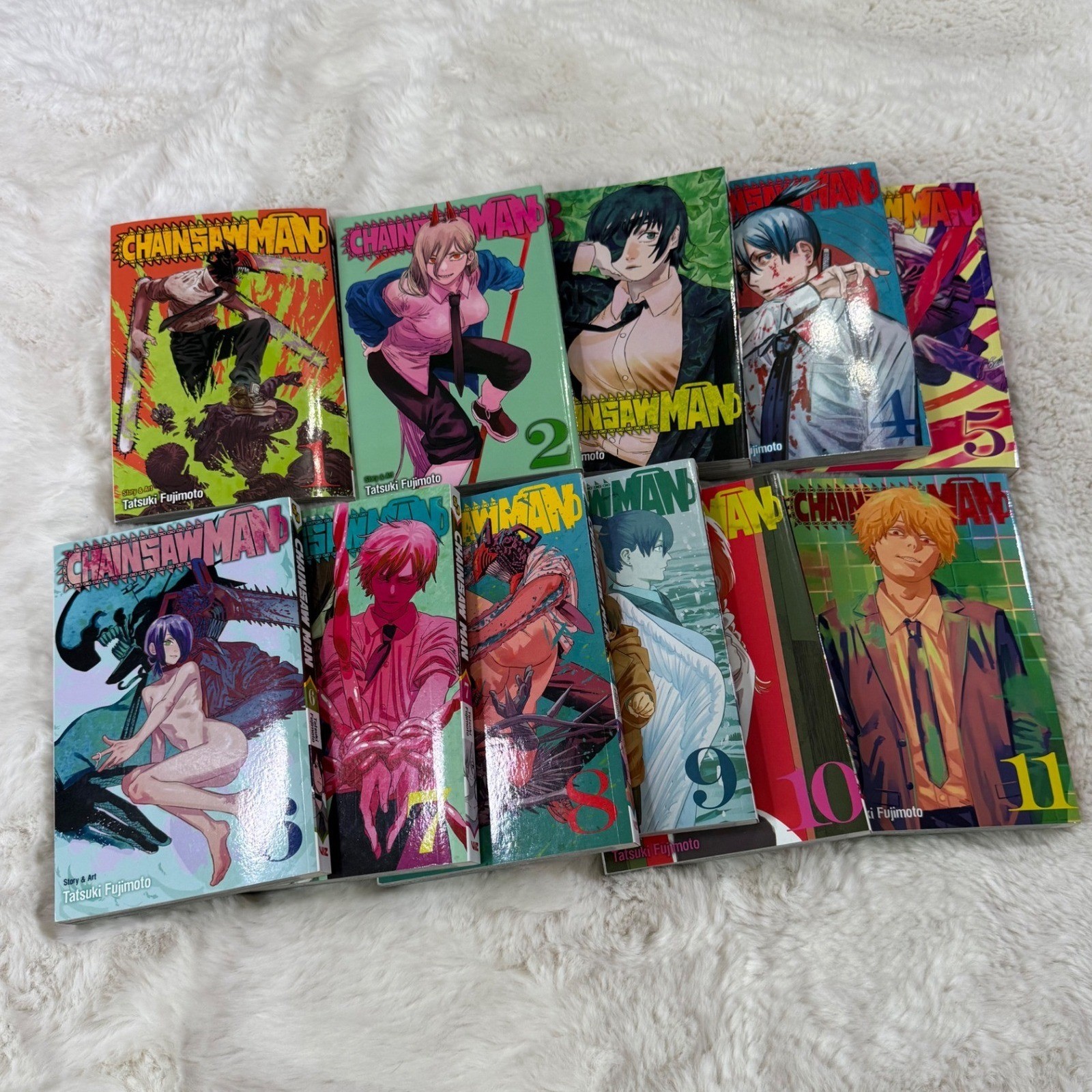 VIZ Media Motosega Uomo Manga Volumi 1-11 Inglese Tatsuki Fujimoto Shonen Jump