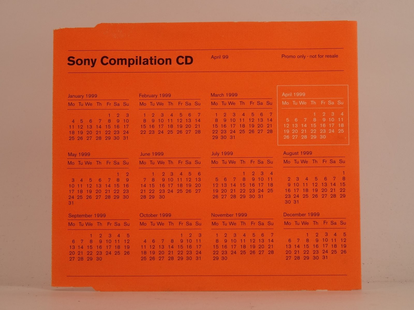 VARIOUS ARTISTS SONY COMPLIATION CD APRIL 99 (525) 16 Track Promo CD Album inclu