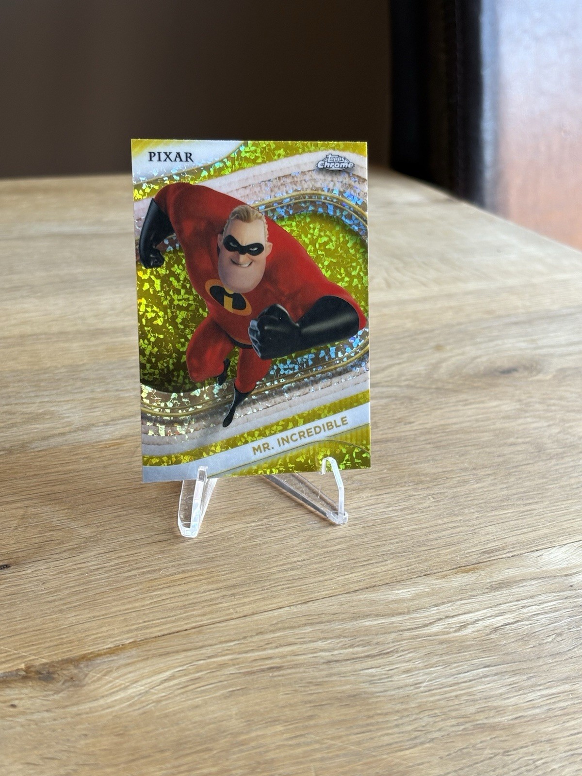 2025 Topps Chrome Disney Mr Incredible Gold Mini Diamonds - Rare SSP