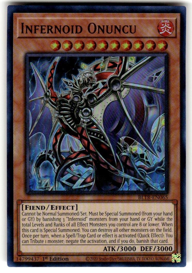 Infernoid Onuncu 1a Edizione URBattles of Legend: Terminal Revenge BLTR-EN065 NM