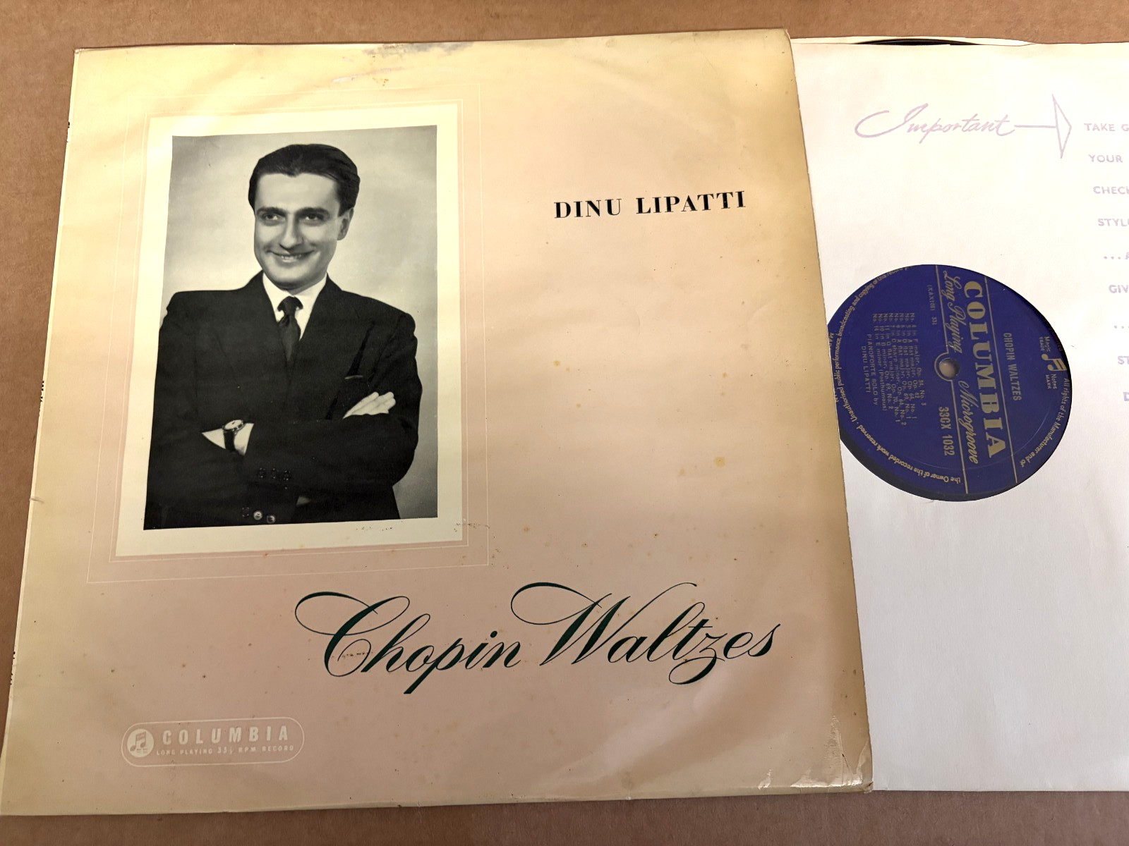 33CX 1032 Chopin Waltzes Dinu Lipatti B/G