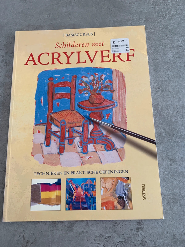 Boek- Basiscursus schilderen met Acrylverf