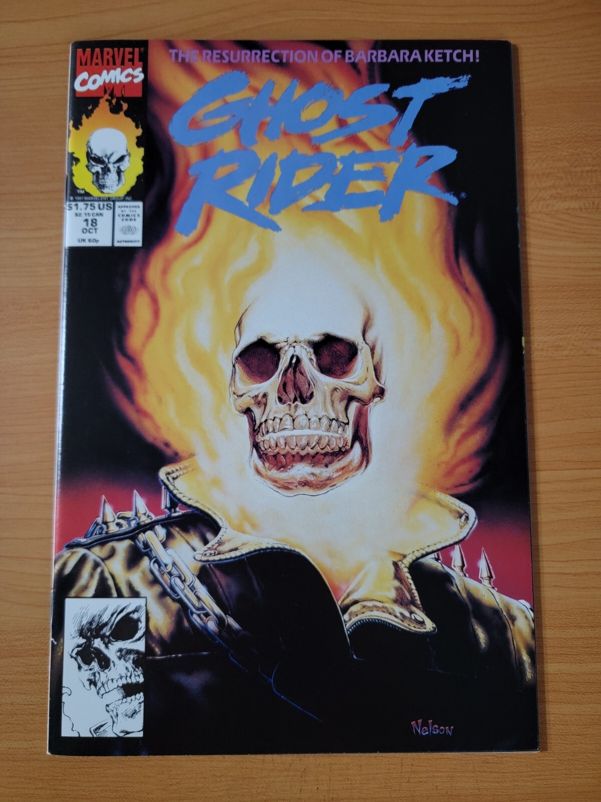 Ghost Rider #18 Direct Market Edition ~ quasi nuovo ~ 1991 Marvel Comics