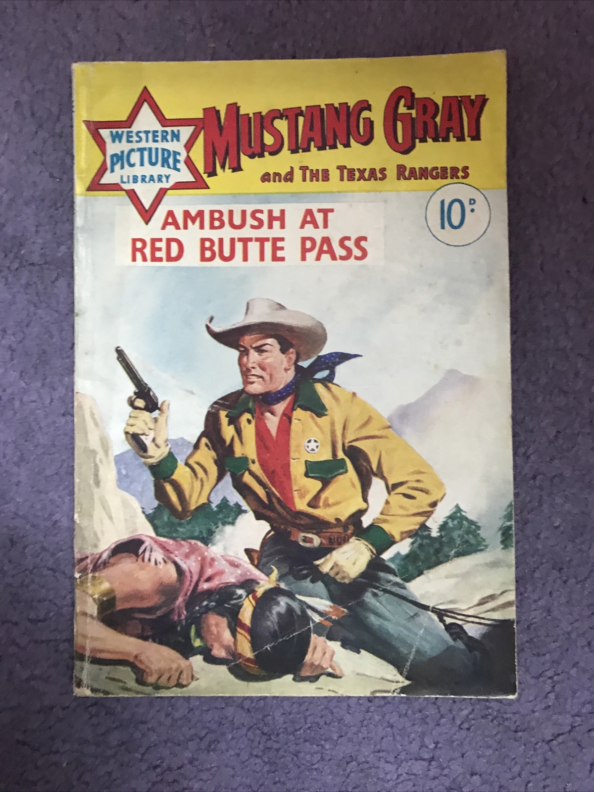 Pearson Western Picture Library comic No. 3 Mustang Gray Ambush Red Butte Pass 