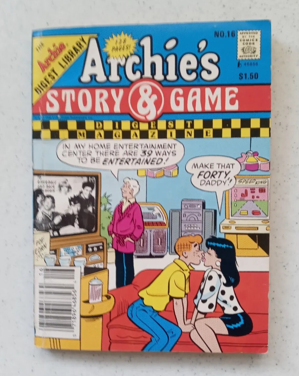 Rivista Vintage Archie "Storie e Gioco" Comic Digest #16 Buono/Molto Buono