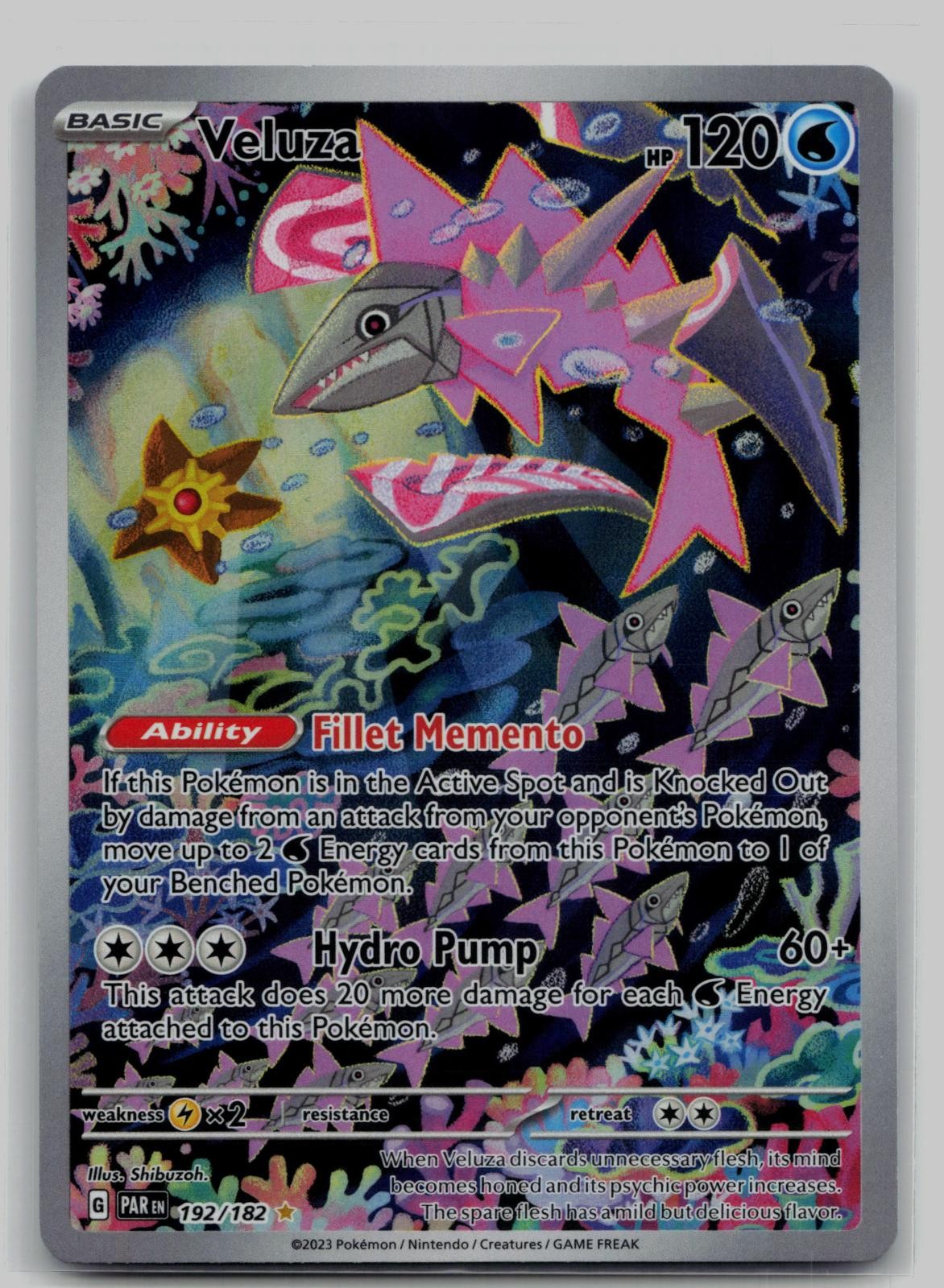 Veluza 192/182 Illustration Rare Paradox Rift Pokemon Holo Near Mint