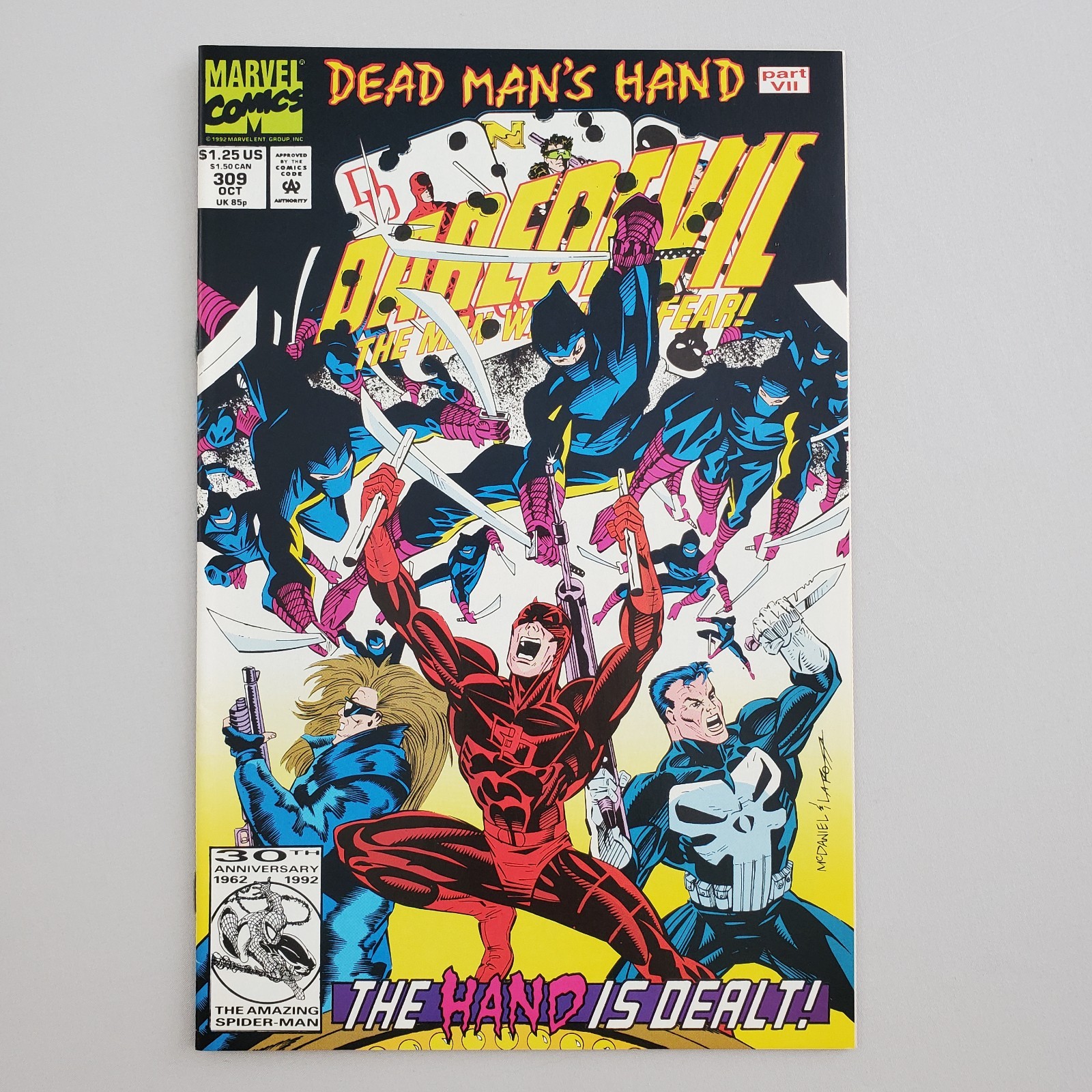Daredevil #309 ottobre 1992 Marvel Comics VF 8.0 Punisher The Hand Chichester B&B