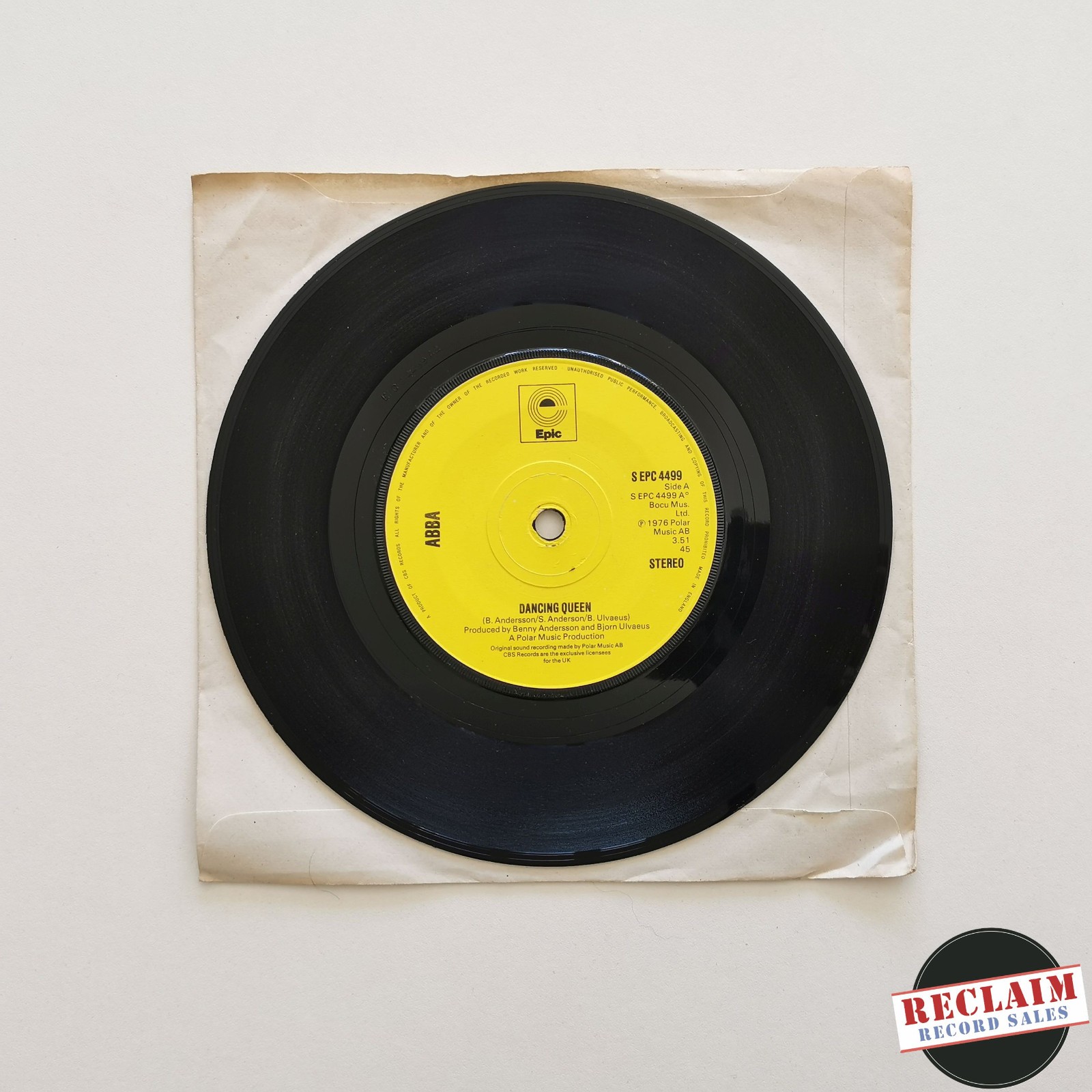 ABBA - dancing queen 7" vinyl record VG