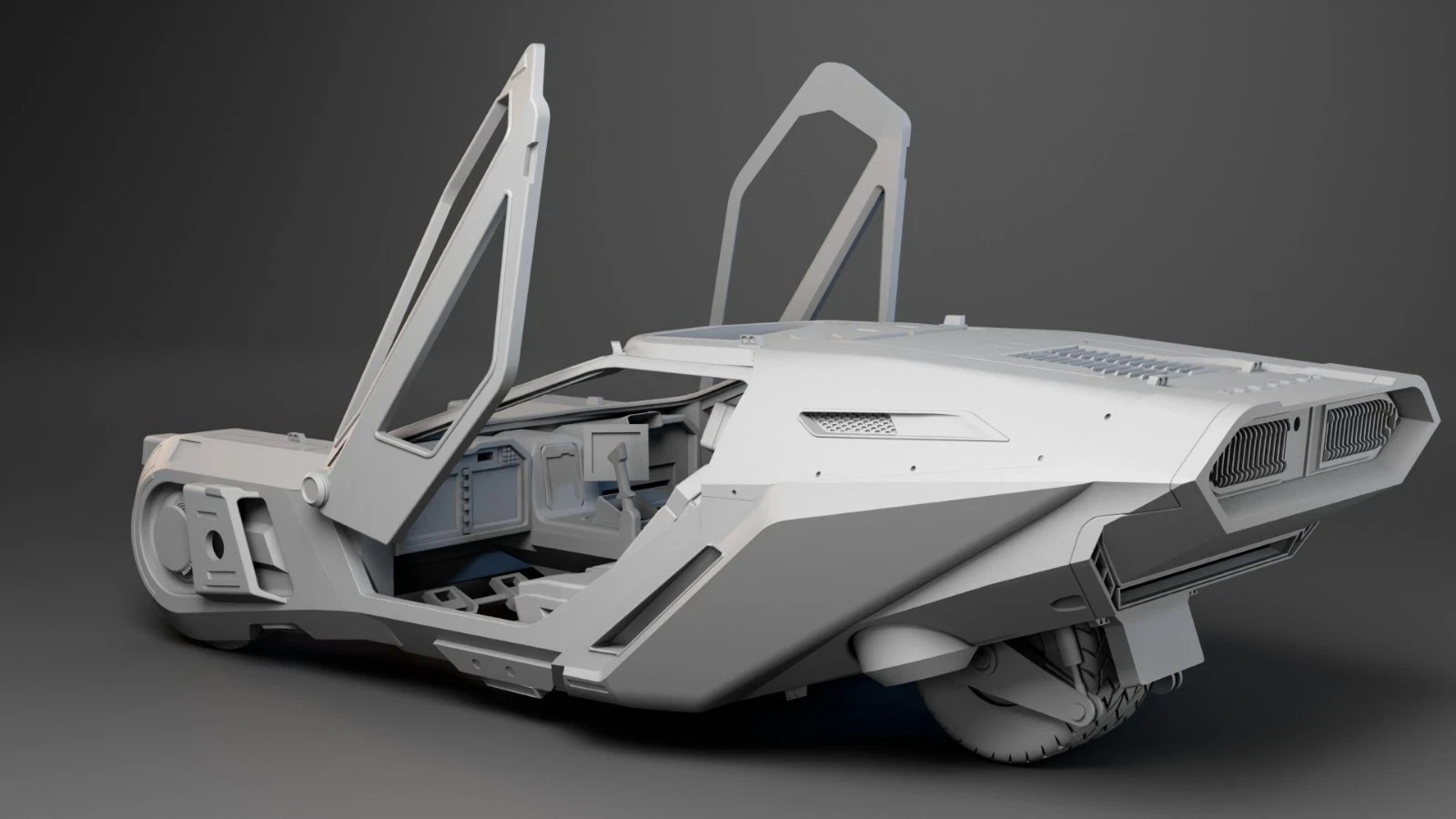 Blade Runner 2049 Car with interior and moveable doors 8" or 12" 3D Printed