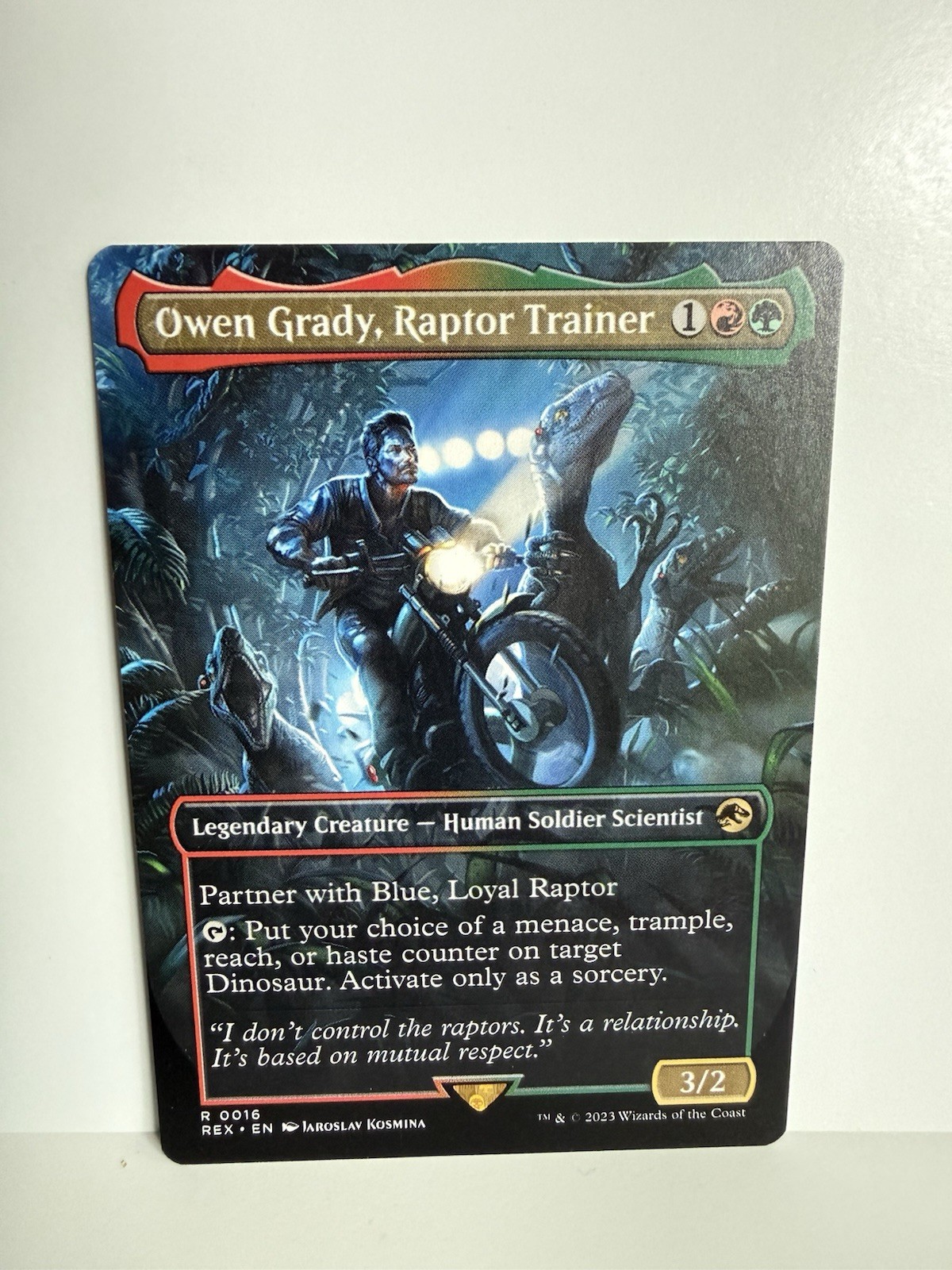Owen Grady, Raptor Trainer - Collezione Jurassic World #16 - MTG regolare quasi nuovo
