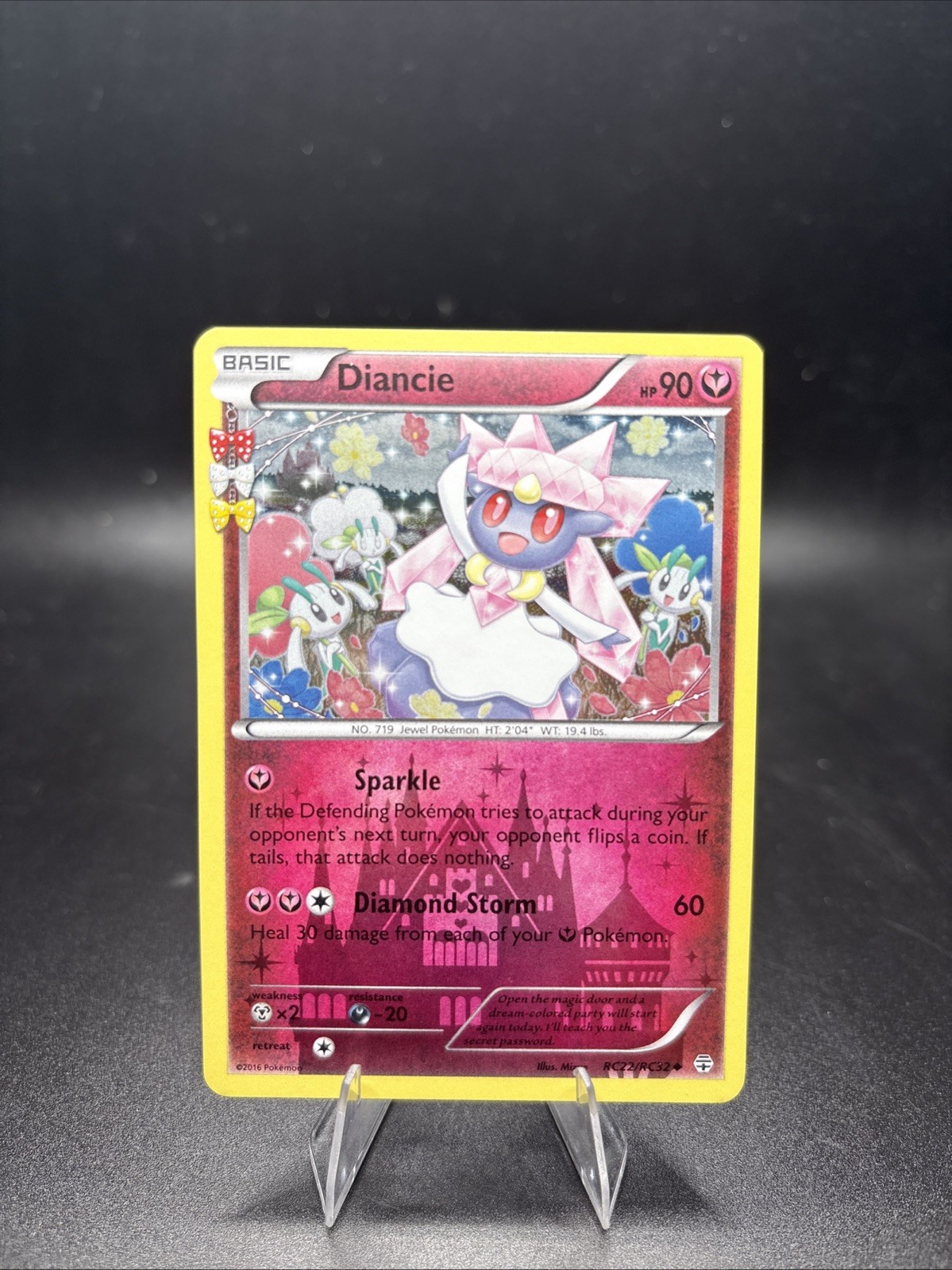 Diancie RC22/RC32 Generazioni Non Comuni Pokemon Holo Near Mint